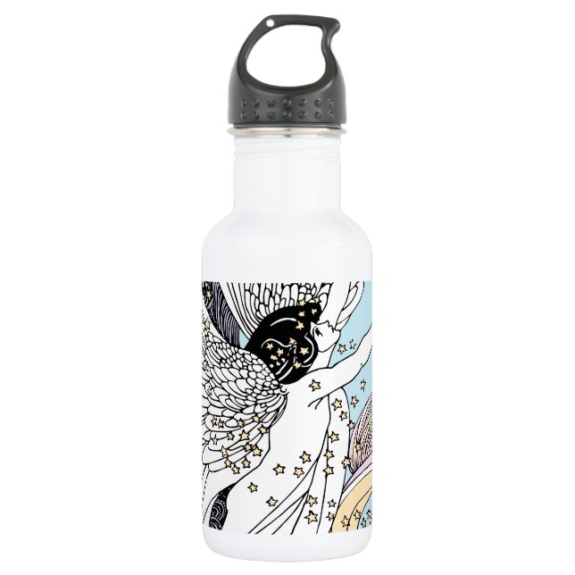 Make Art Angel Stainless Steel Water Bottle (Front)