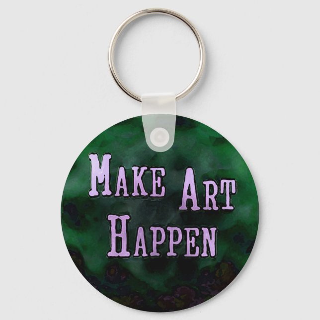 Make Art Happen Keychain (Front)