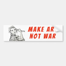 Make Art Not War sticker