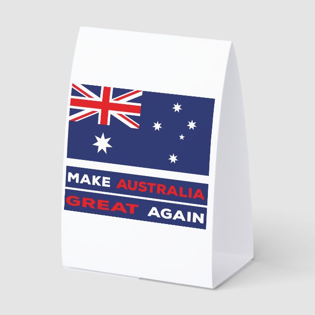 Make Australia Great Again Paper Table Tent (Front)