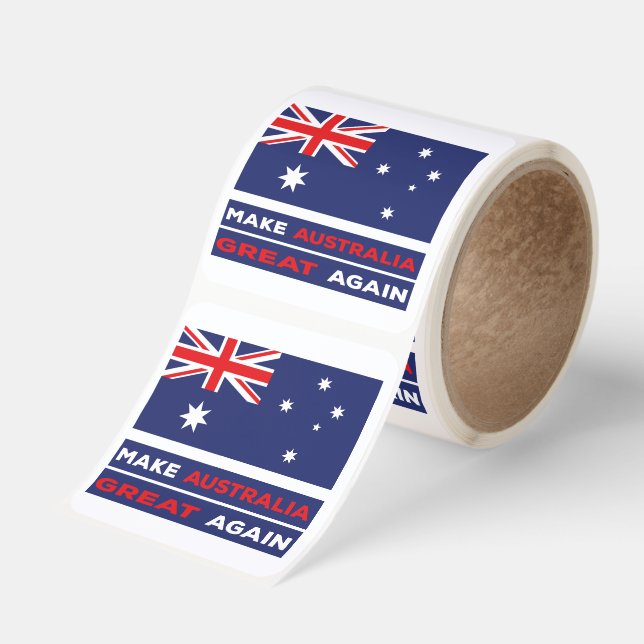 Make Australia Great Again Square Sticker (Roll)