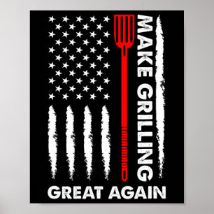 Make Barbecuing Great 4th July Fun Bbq Pitmaster Poster