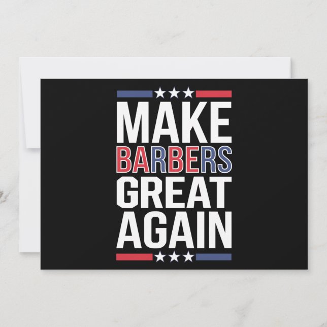 Make Barbers Great Again Barbers For Trump 2024  Invitation (Front)