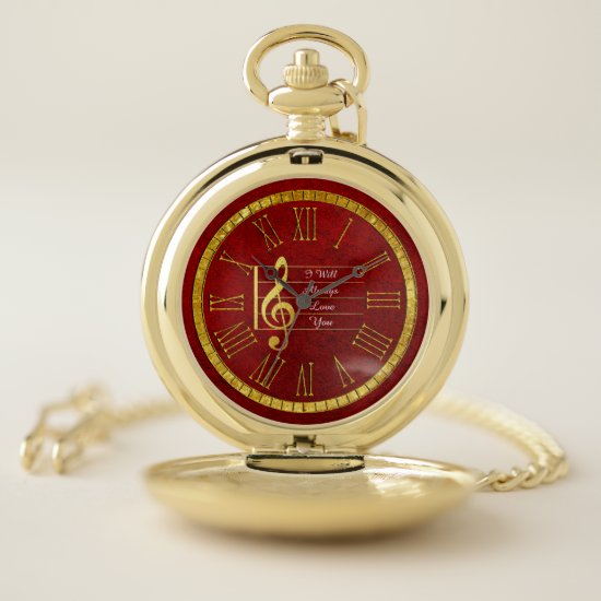 Make Beautiful Music Memories Pocket Watch