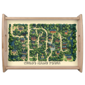 Make-believe Town Map Serving Tray