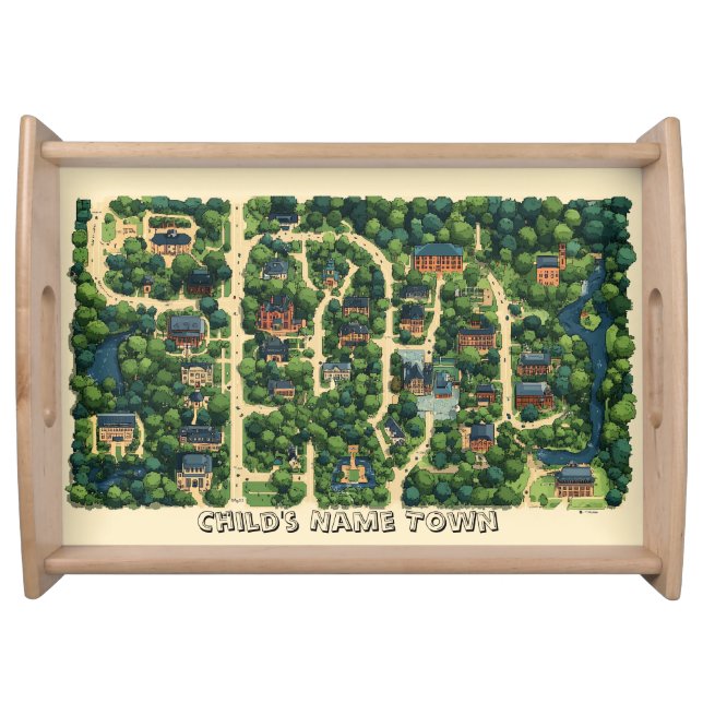 Make-believe Town Map Serving Tray (Front)