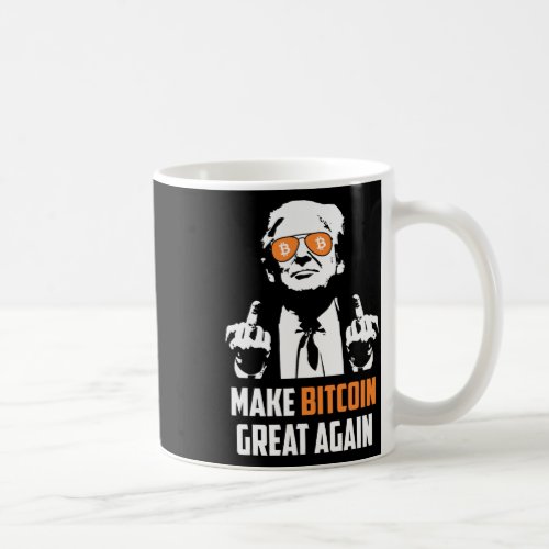 Make Bitcoin Great Again Funny Maga Pro Trump  Coffee Mug