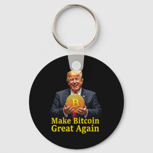 Make Bitcoin Great Again Trump Bitcoin Crypto Futu Keychain
