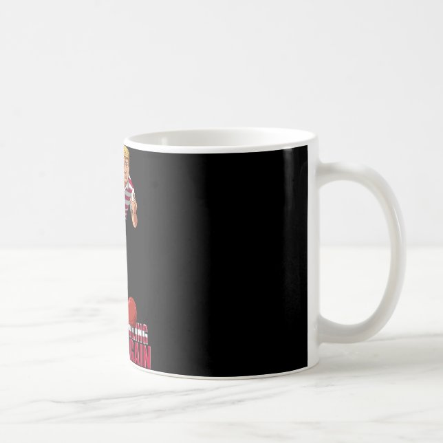 Make Bowling Great Again - Funny Trump Bowling Gif Coffee Mug (Right)