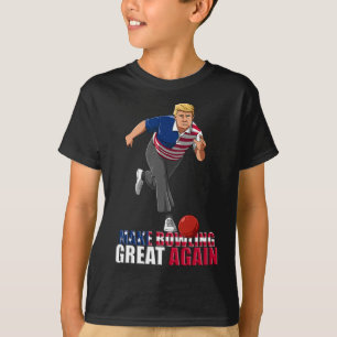 Make Bowling Great Again - Funny Trump Bowling Gif T-Shirt