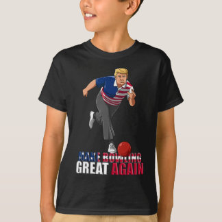Make Bowling Great Again - Funny Trump Bowling Gif T-Shirt