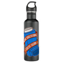 Make Breathing Great Again - Funny Asthma Inhaler Stainless Steel Water Bottle