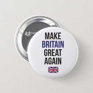 Make Britain Great Again UK First Flag Brexit Button