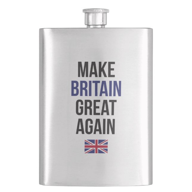 Make Britain Great Again UK First Flag Brexit Flask (Front)