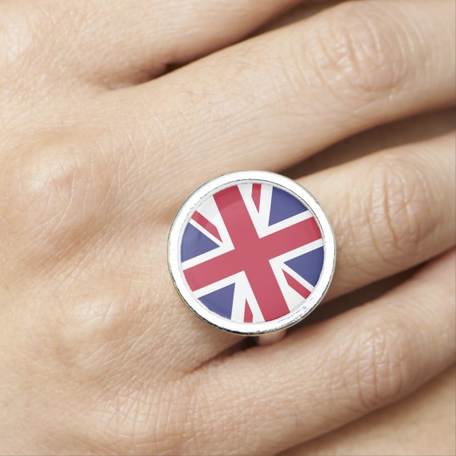 Make Britain Great Again UK First Flag Brexit Ring (In Situ)