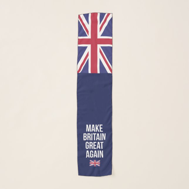 Make Britain Great Again UK First Flag Brexit Scarf (Front)