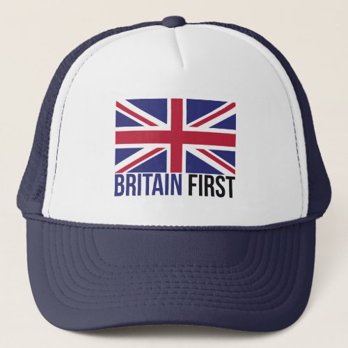 Make Britain Great Again UK First Flag Brexit Trucker Hat