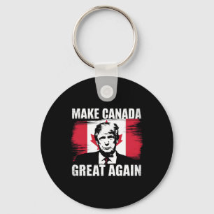 Make Canada Great Again Funny Trump Canadian Flag Keychain