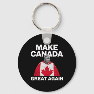 Make Canada Great Again Funny Trump Canadian Flag Keychain