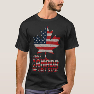 Make Canada The 51st Us State American Flag Leaf A T-Shirt