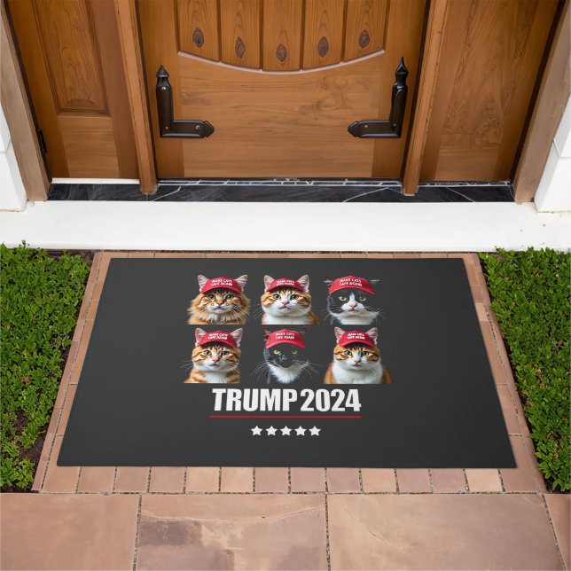 Make Cats Safe Again Maga Trump Election Doormat (Outdoor)