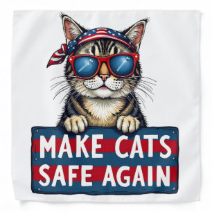 Make Cats Safe Again Trump Election Vote   Bandana
