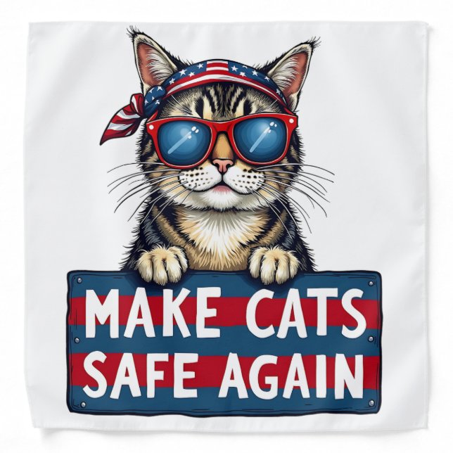 Make Cats Safe Again Trump Election Vote   Bandana (Front)