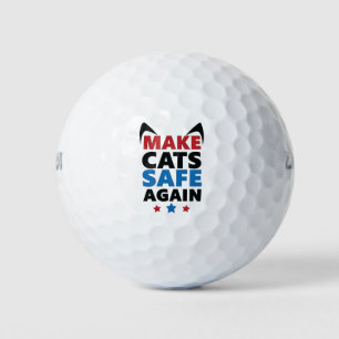 Make Cats Safe Again Trump Election Vote Golf Balls