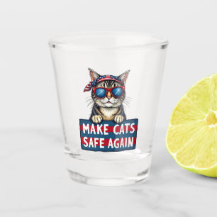 Make Cats Safe Again Trump Election Vote   Shot Glass