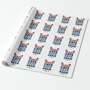 Make Cats Safe Again Trump Election Vote Wrapping Paper
