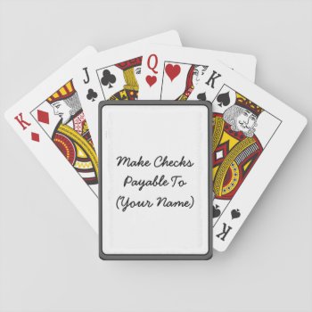Make Checks Payable Playing Cards by MakeChecks at Zazzle