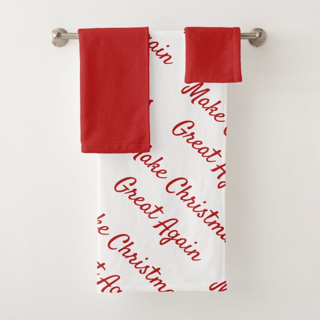 Make Christmas Great Again Bath Towel Set (Insitu)
