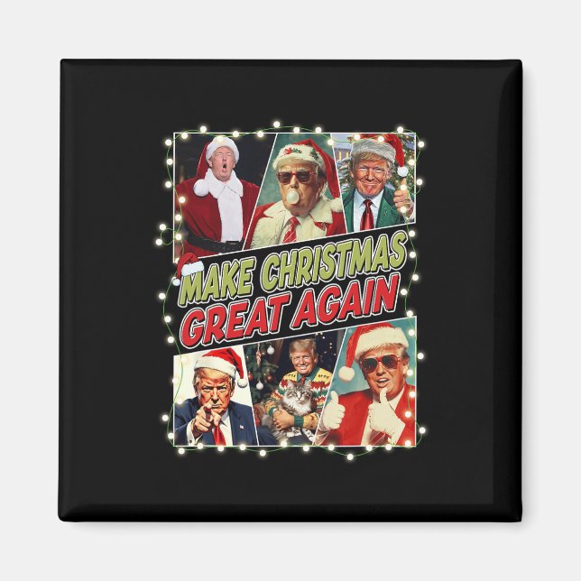 Make Christmas Great Again Donald Trump Mega  Magnet (Front)