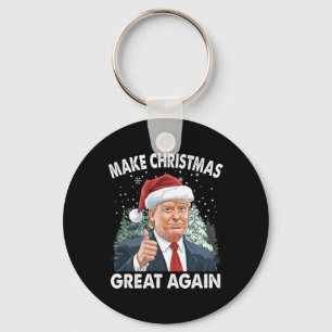 Make Christmas Great Again Funny Donald Trump Xmas Keychain