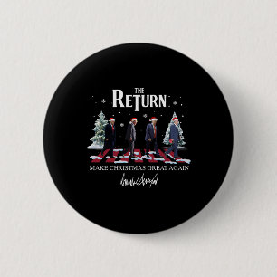 Make Christmas Great Again Funny Santa Trump 2024  Button