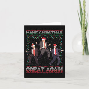 Make Christmas Great Again Funny Santa Trump 2024 Card