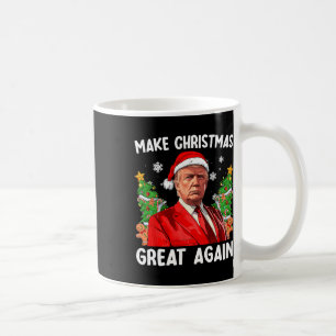 Make Christmas Great Again Funny Santa Trump 2024  Coffee Mug