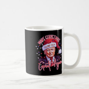 Make Christmas Great Again Funny Santa Trump 2024  Coffee Mug