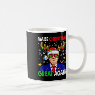 Make Christmas Great Again Funny Santa Trump 2024 Coffee Mug