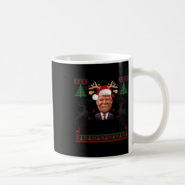 Make Christmas Great Again Funny Santa Trump 2024  Coffee Mug (Right)