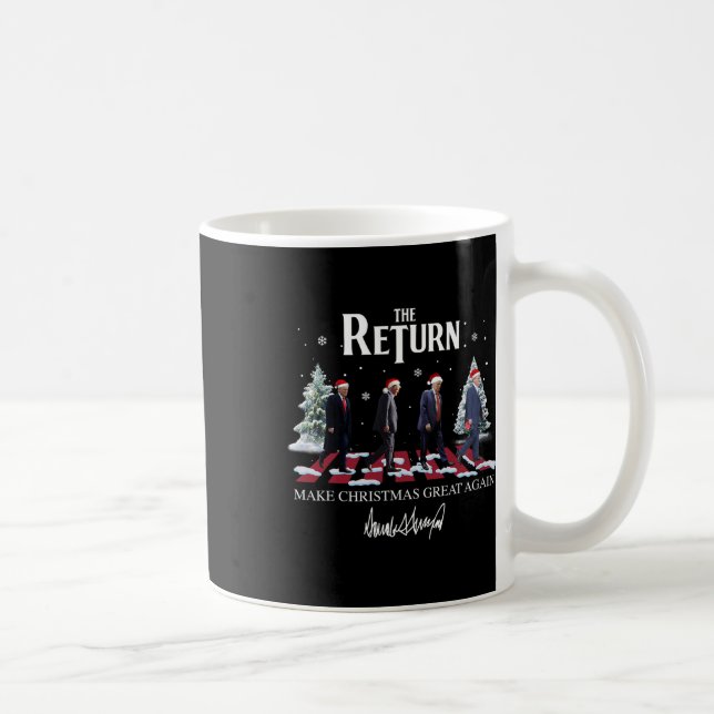 Make Christmas Great Again Funny Santa Trump 2024  Coffee Mug (Right)