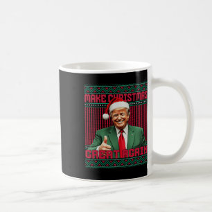 Make Christmas Great Again Funny Santa Trump 2024  Coffee Mug