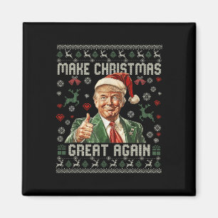 Make Christmas Great Again Funny Santa Trump 2024  Magnet