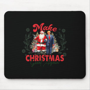 Make Christmas Great Again Funny Santa Trump 2024  Mouse Pad