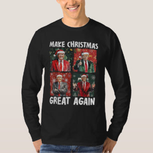 Make Christmas Great Again Funny Santa Trump 2024 T-Shirt
