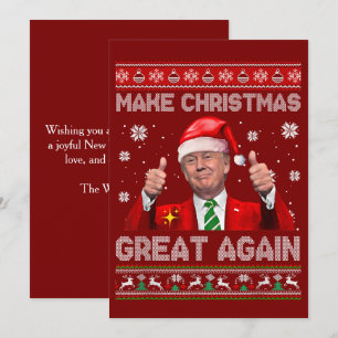 Make Christmas Great Again, Funny Trump Christmas  Holiday Card