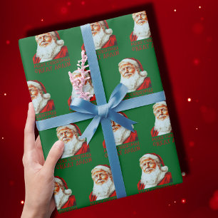 Make Christmas Great Again Funny Trump Santa Claus Wrapping Paper