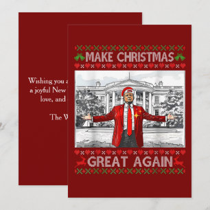 Make Christmas Great Again Funny Trump Ugly Holiday Card