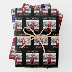 Make Christmas Great Again Funny Trump Ugly Wrapping Paper Sheets