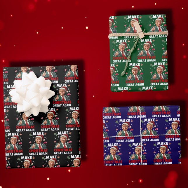 Make Christmas Great Again | Funny Trump Wrapping Paper Sheets (Creator Uploaded)